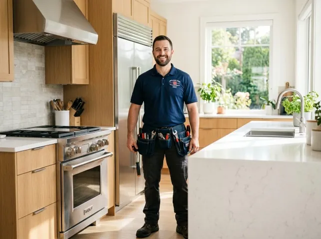 Appliance Repair Hero technician after an appliance repair in a Kansas home